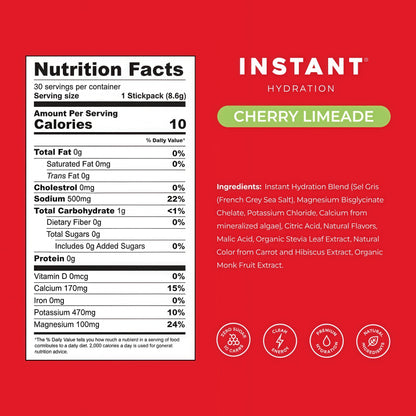 Instant Hydration Premium Electrolyte Drink Mix  30 Sticks